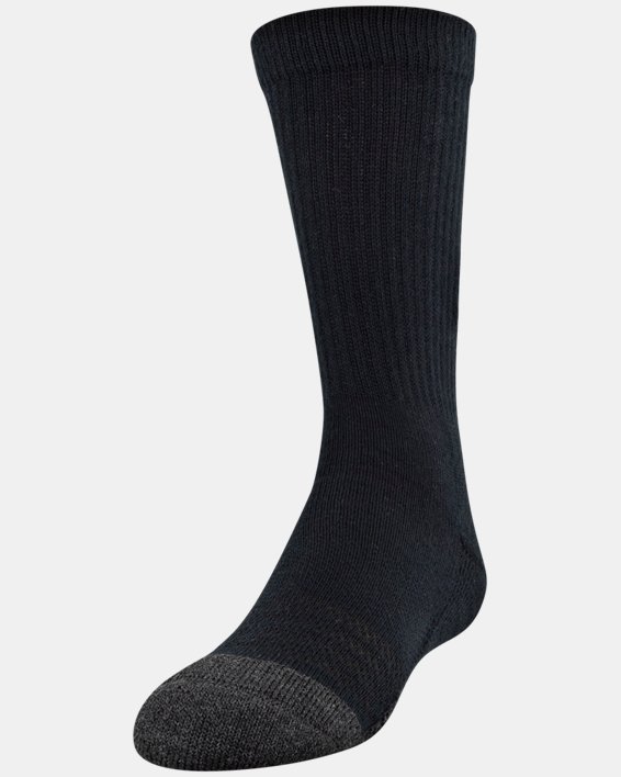 Kids' UA Performance Tech Crew Socks – 6-Pack, Black, pdpMainDesktop image number 3